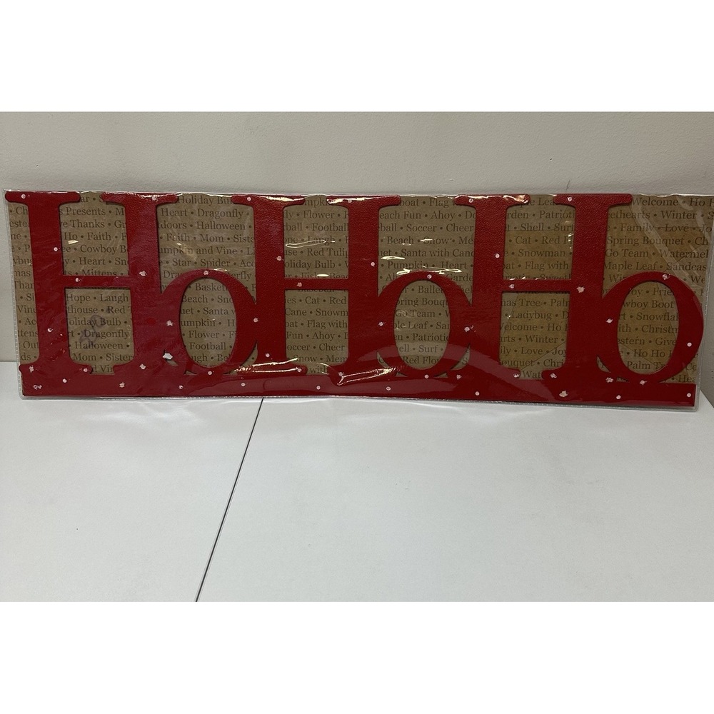 Embellish Your Story by Roeda for Demdaco Ho Ho Ho 21" Metal Magnetic Sign XMAS